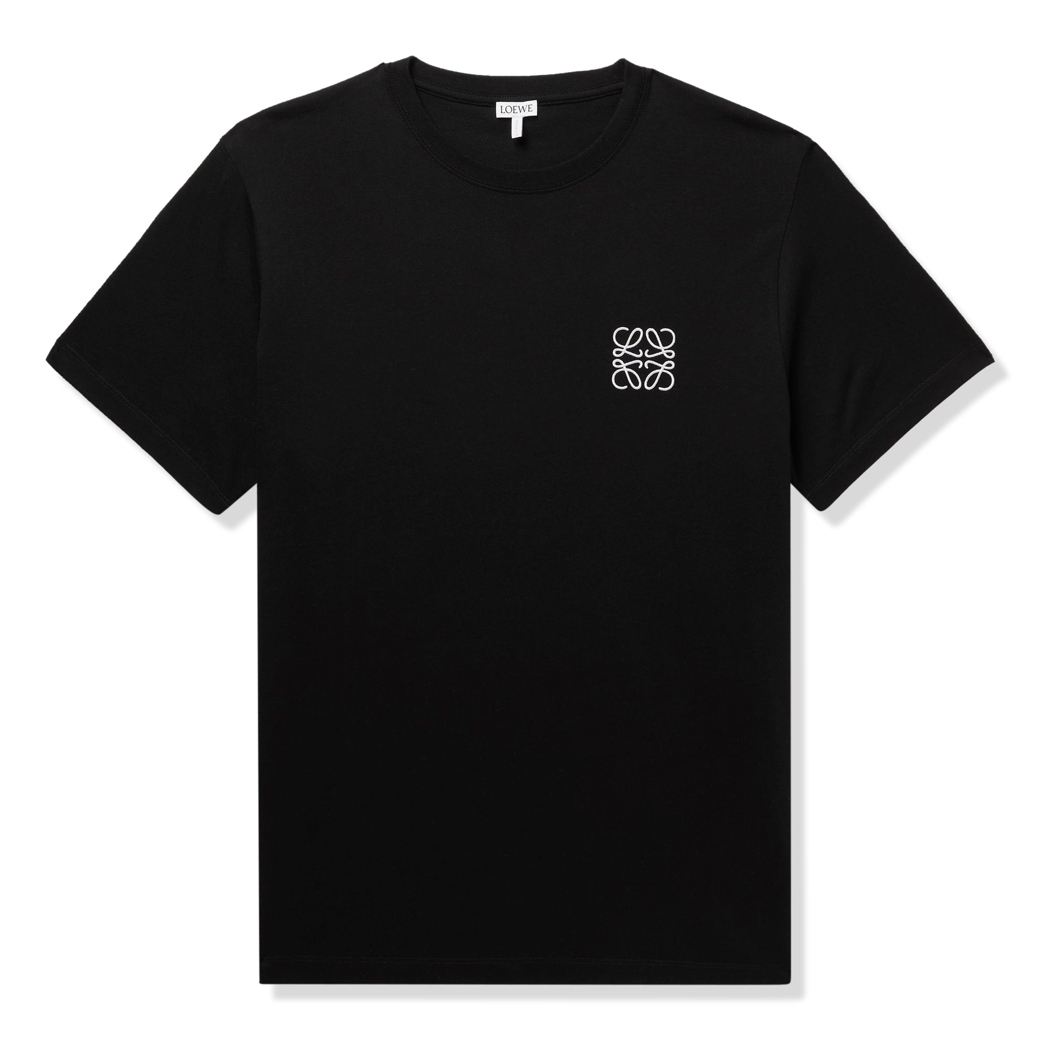 Front view of Loewe Anagram Chest Logo Black T Shirt H526Y22X75